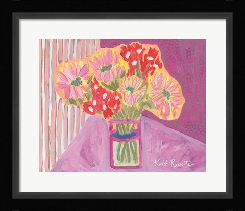 Framed Flowers for Vivian Print