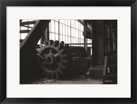 Framed Old Gears Print