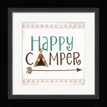 Framed Happy Camper Print