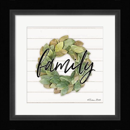Framed Family Wreath Print