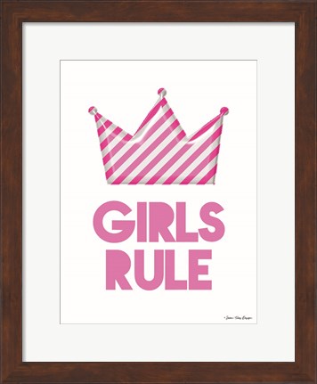 Framed Girls Rule Print