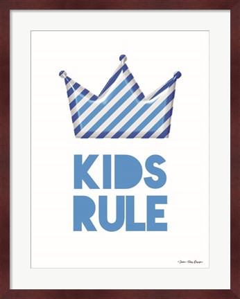 Framed Kids Rule Print