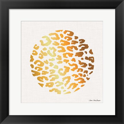 Framed Gold Leopard Print