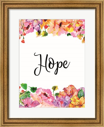 Framed Floral Hope Print