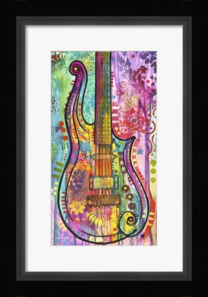 Framed Prince Cloud Guitar Print