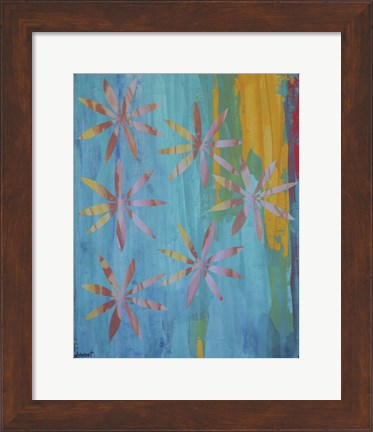 Framed Stained Glass Blooms I Print
