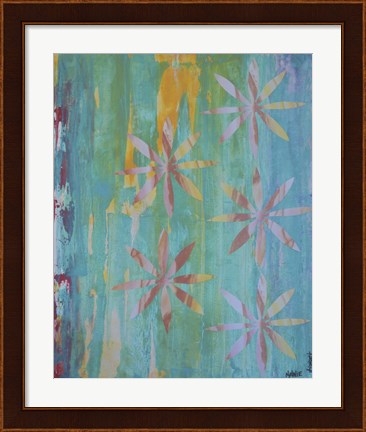 Framed Stained Glass Blooms II Print