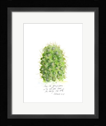 Framed Cactus Verse I Print