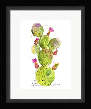 Framed Cactus Verse III Print