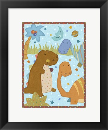 Framed Dino Friends II Print