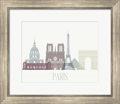 Framed Paris Skyline Print