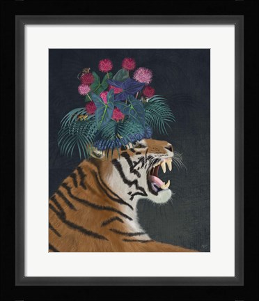 Framed Hot House Tiger 1 Print