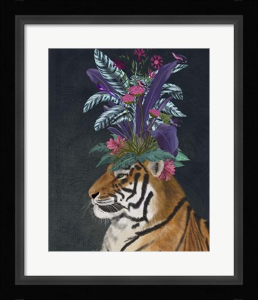 Framed Hot House Tiger 2 Print