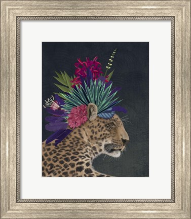 Framed Hot House Leopard 1 Print