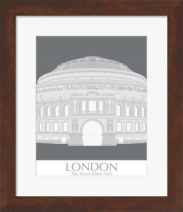 Framed London Albert Hall Monochrome Print
