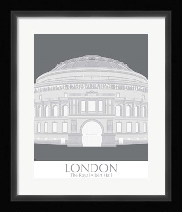 Framed London Albert Hall Monochrome Print