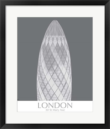 Framed London Gerkin Monochrome Print