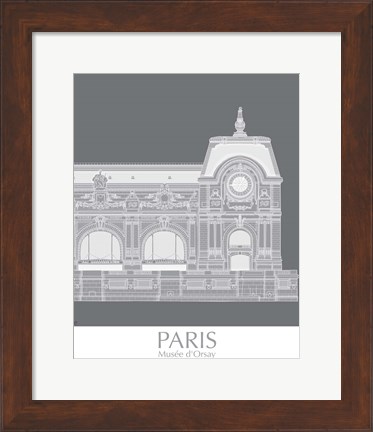 Framed Paris Musee Dorsay Monochrome Print