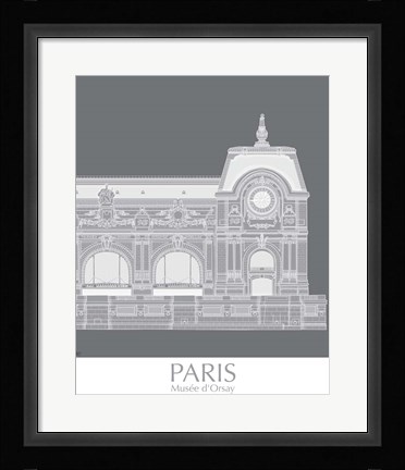 Framed Paris Musee Dorsay Monochrome Print