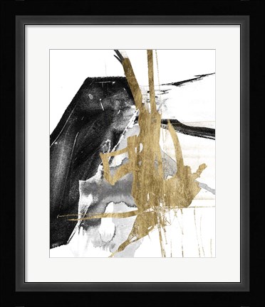 Framed Glam &amp; Black V Print