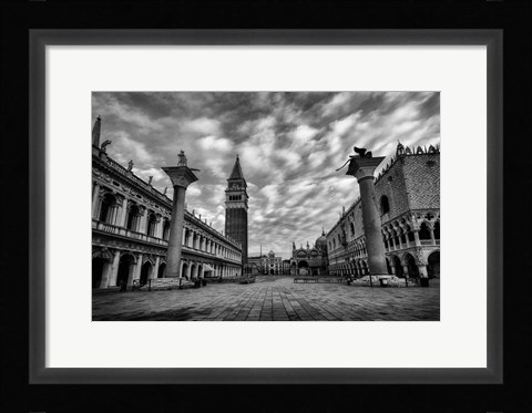 Framed B&amp;W San Marco Print