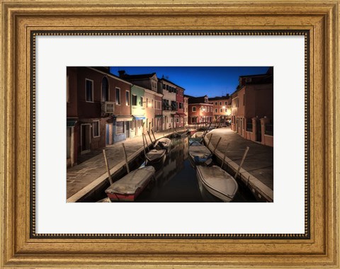 Framed Burano Street Lights II Print