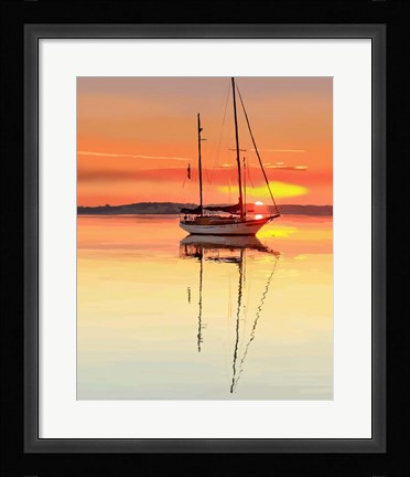 Framed Sailing Portrait V Print