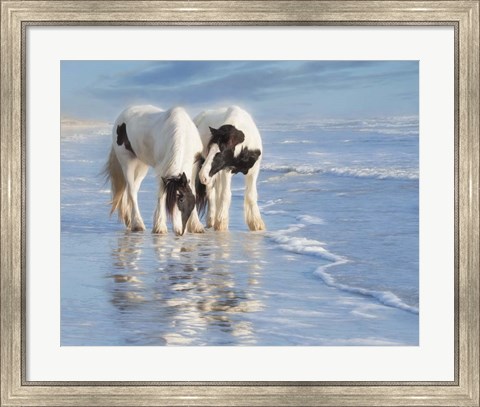 Framed Water Horses I Print
