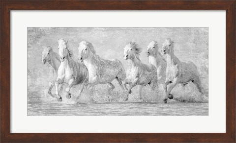 Framed Water Horses V Print