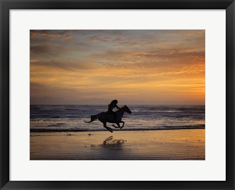 Framed Sunkissed Horses IV Print