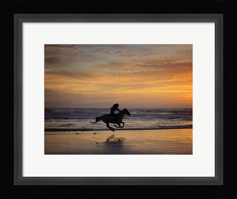 Framed Sunkissed Horses IV Print