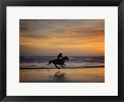 Framed Sunkissed Horses IV Print