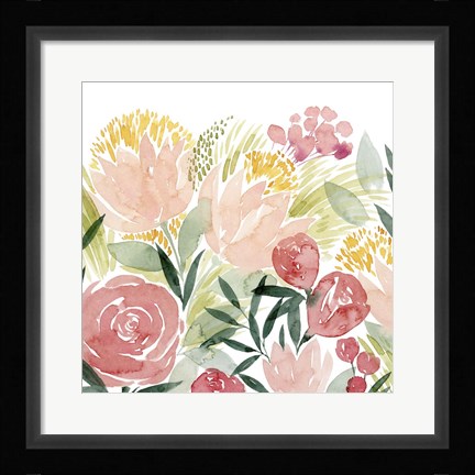 Framed Sunkissed Posies I Print