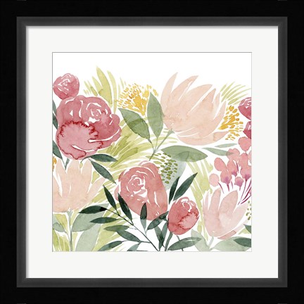 Framed Sunkissed Posies II Print