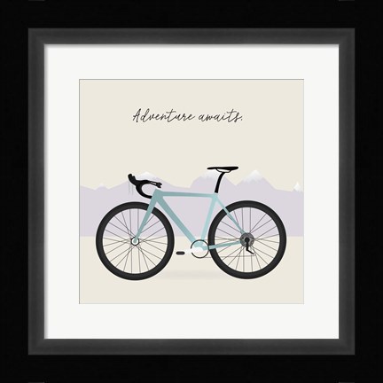Framed Two-Wheel Travel I Print