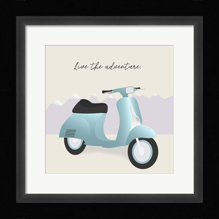 Framed Two-Wheel Travel II Print