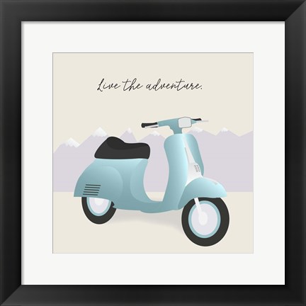 Framed Two-Wheel Travel II Print