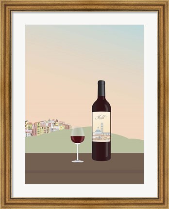 Framed Tuscan Wine II Print
