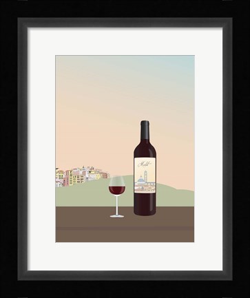 Framed Tuscan Wine II Print