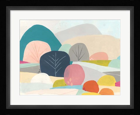 Framed Meadow Whimsy I Print