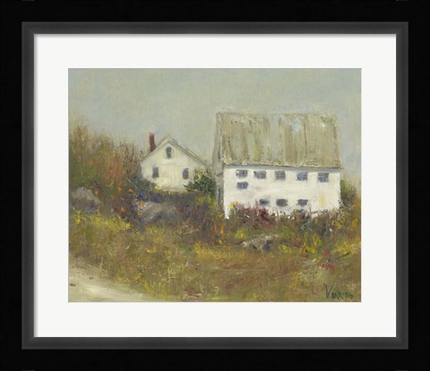 Framed White Barn II Print
