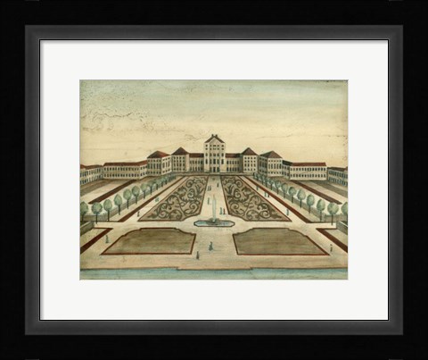 Framed Garden Design I Print