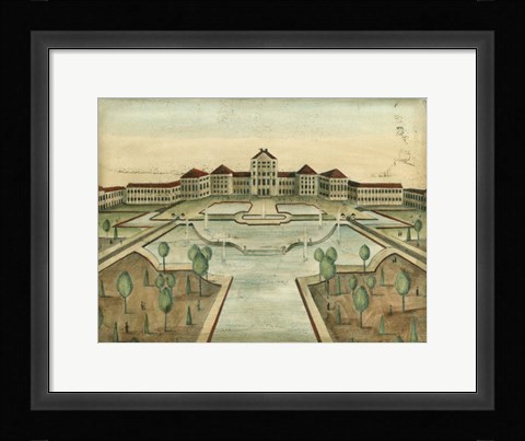 Framed Garden Design III Print