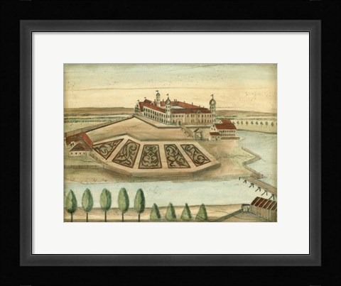 Framed Garden Design IV Print