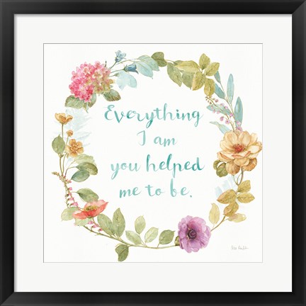 Framed Rainbow Seeds Wreath IV Everything Print