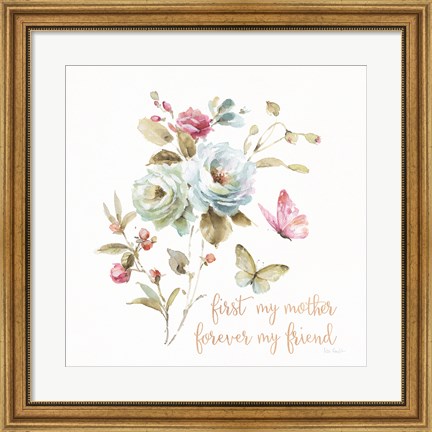 Framed Beautiful Romance VIII Mother Print