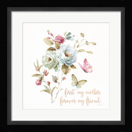 Framed Beautiful Romance VIII Mother Print