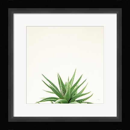Framed Succulent Simplicity I Neutral Print