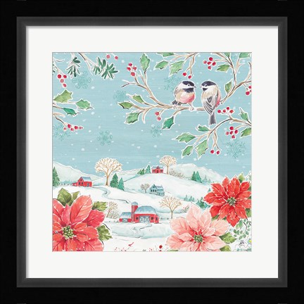 Framed Country Poinsettias VI Print