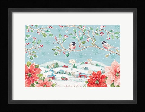 Framed Country Poinsettias IV Print